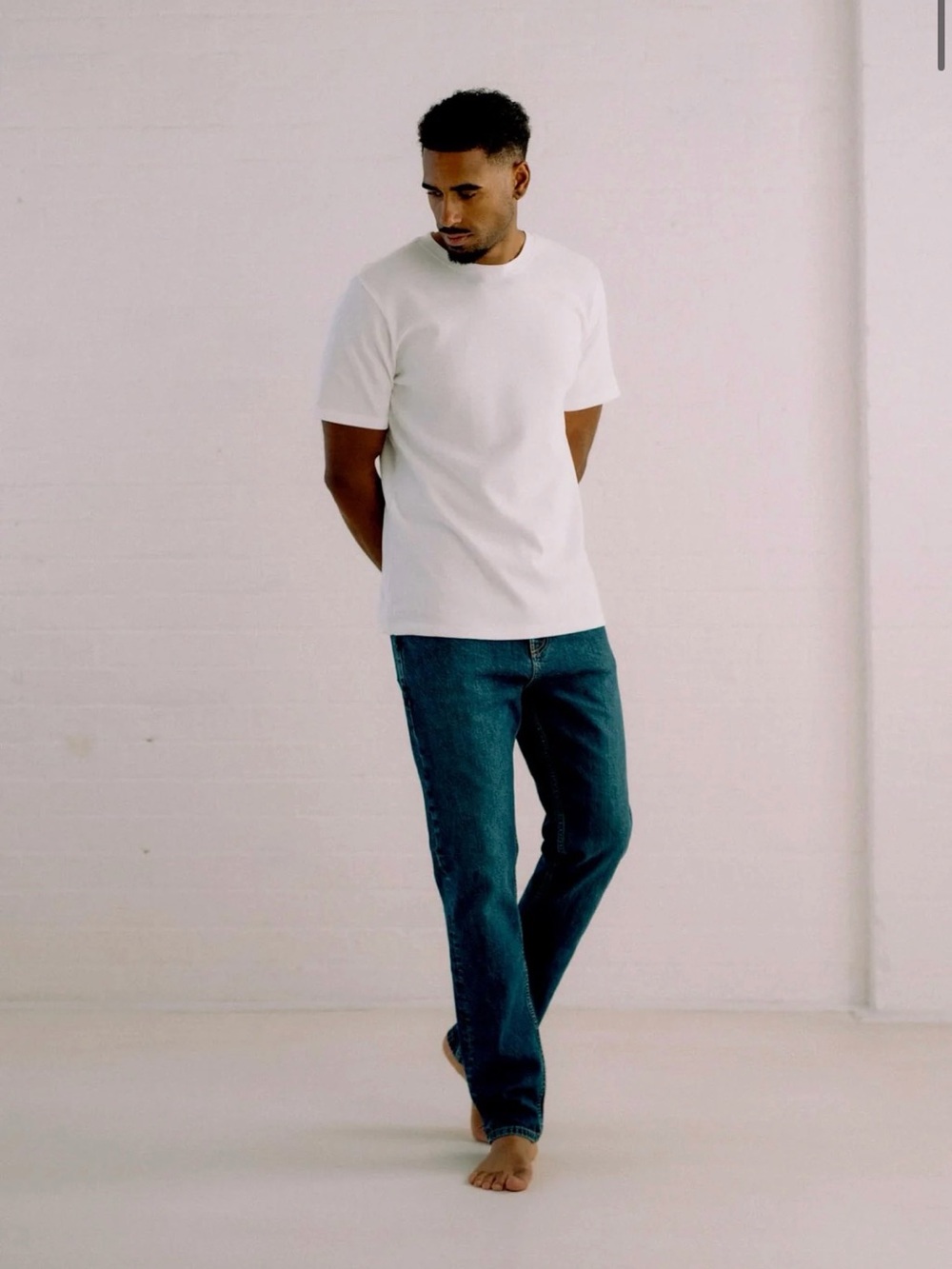 Straight-Leg Men's Jeans in Dark Blue